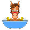 PFERD - PONY - BADEWANNE