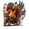 Chicken on bike