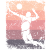 Volleyball Player Retro Beach Volleyball