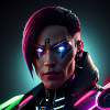 Cyborg mit Laser Augen