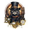 Steampunk Maine Coon Katze