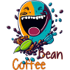 Laughing coffee bean