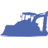 Baggerfahrer und Baugeräteführer Silhouette –