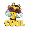 Cool bee beekeeper honey