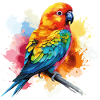 Pappagallo colorato: arte esotica