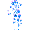 Strawberries,Strawberry,Pattern,Hearts, Blue