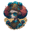 Steampunk Poodle - Retro Meccanico Cane Pet