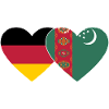 Germany Turkmenistan Flag Heart