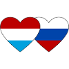Luxembourg Russia Flag Heart
