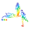 Triathlon multitâche triathlète « natation-vélo-course »
