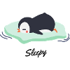 Sleepy penguin