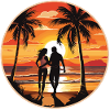 Beach Island Sea Couple