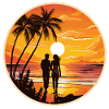 Sunset Couple Beach