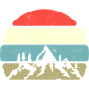 Mountain panorama at sunset