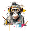Aki le singe peintre