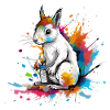 Bibou the squirrel painter
