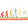 Human Evolution Guitar Band Retro Vintage