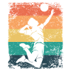 Volleyball Player Retro Beach Volleyball