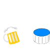 Hitzewelle mit Bier im Pool