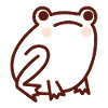 Cute Frog Simple Line Drawing