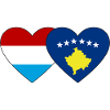 Luxembourg Kosovo Flag Heart