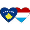 Kosovo Luxembourg Flag Heart