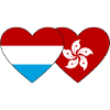 Luxembourg Hong Kong Flag Heart