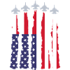 Avions drapeau américain
