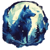 Fantasy: Wolf at Sunset
