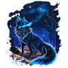 Mystischer Fuchs im Wald