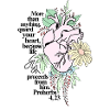 Heart with flourishing life