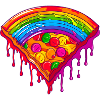 Rainbow Pizza Slice