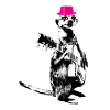 Suricate Guitariste Magenta Hat