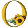 Alphabet, letter O, Flowers