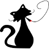 Schwarzer Katzen-Vektor-Raucher