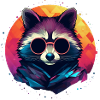 Synthwave Raccoon