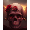 Skull with roses