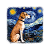 Beagle Van Gogh nuit étoilée