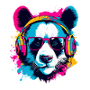 Arty Dj Panda Raver EDM Festival Rave