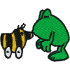 Janosch Frog & Tiger Duck Kiss Embroidery