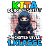 Einschulung Ninja-Krieger Videogamer Schulanfang