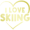 I love skiing heart
