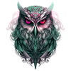 Cute owl with big eyes