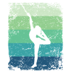 Gymnaste Baton Gymnastique Rythmique Rétro