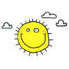 Sun with clouds