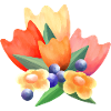 Bunte Frühlings Blumen