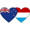Nouvelle-Zélande Luxembourg Flag Heart
