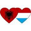 Albania Luxembourg Flag Heart