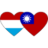 Luxembourg Taiwan Flag Heart