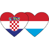 Croatia Luxembourg Flag Heart